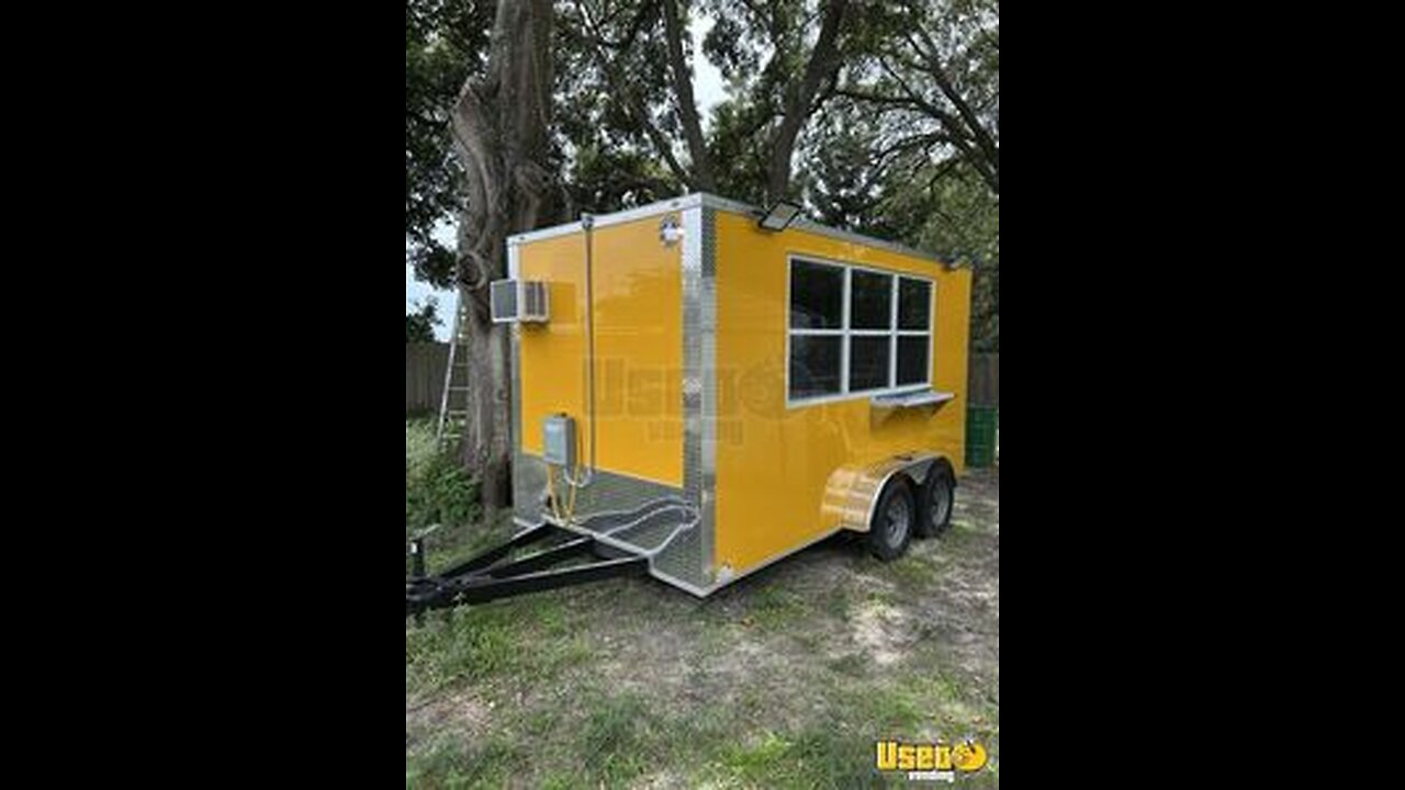 7' x 14' Eagle Cargo Kitchen Food Concession Trailer with Pro-Fire System for Sale in Florida!