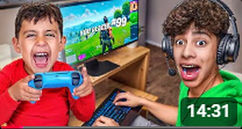 My Little Brother CONTROLS my Fortnite Game