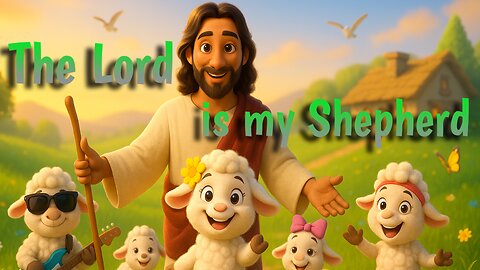 Kids Bible sing along | The Lord Is My Shepherd - Psalm 23 | Lyric Lambs