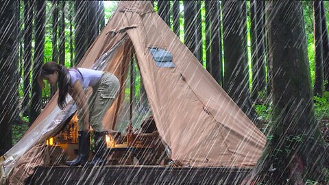 ☔️Alone in a Harry Potter-esque tent in the rain-pouring secret forest