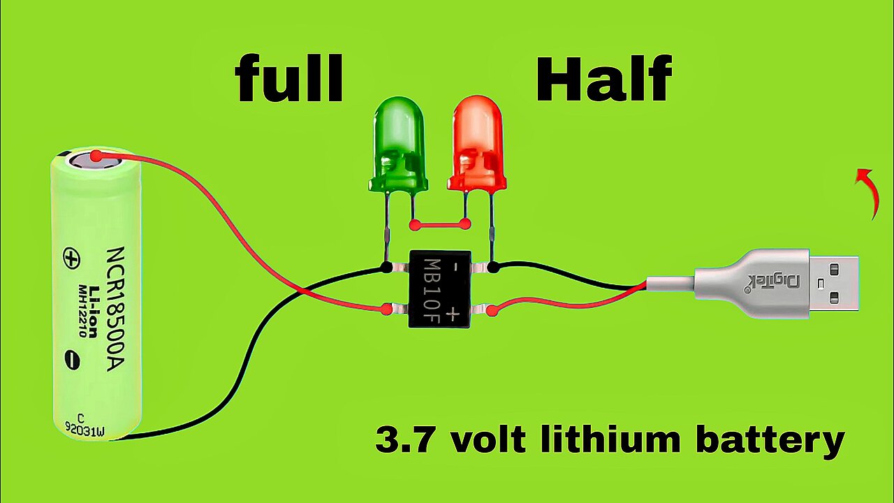 How to make 3.7 Volt Battery Charger Circuit Lithium - ion battery charger Use Mb10f rectifier