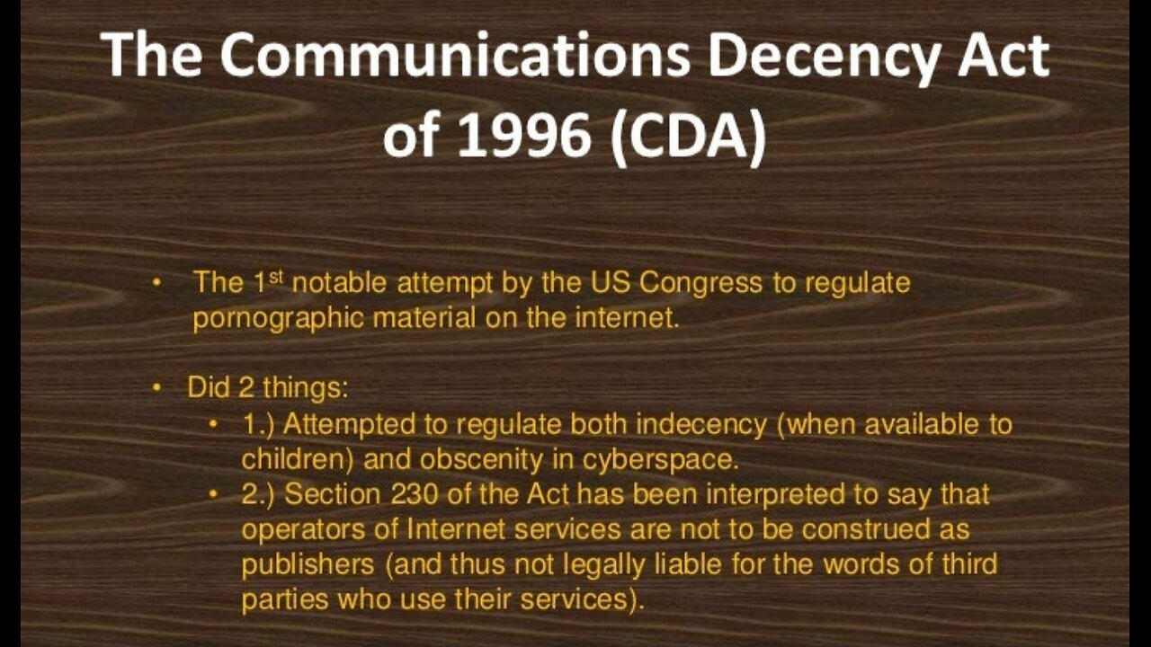 SECTION 230 WAS CREATED BY THE GOVERNMENT!