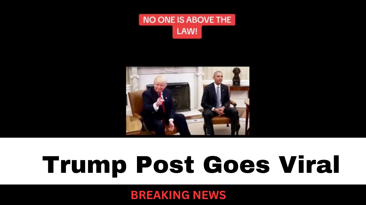 Trump Shares AI Video Of Obama Being Arrested