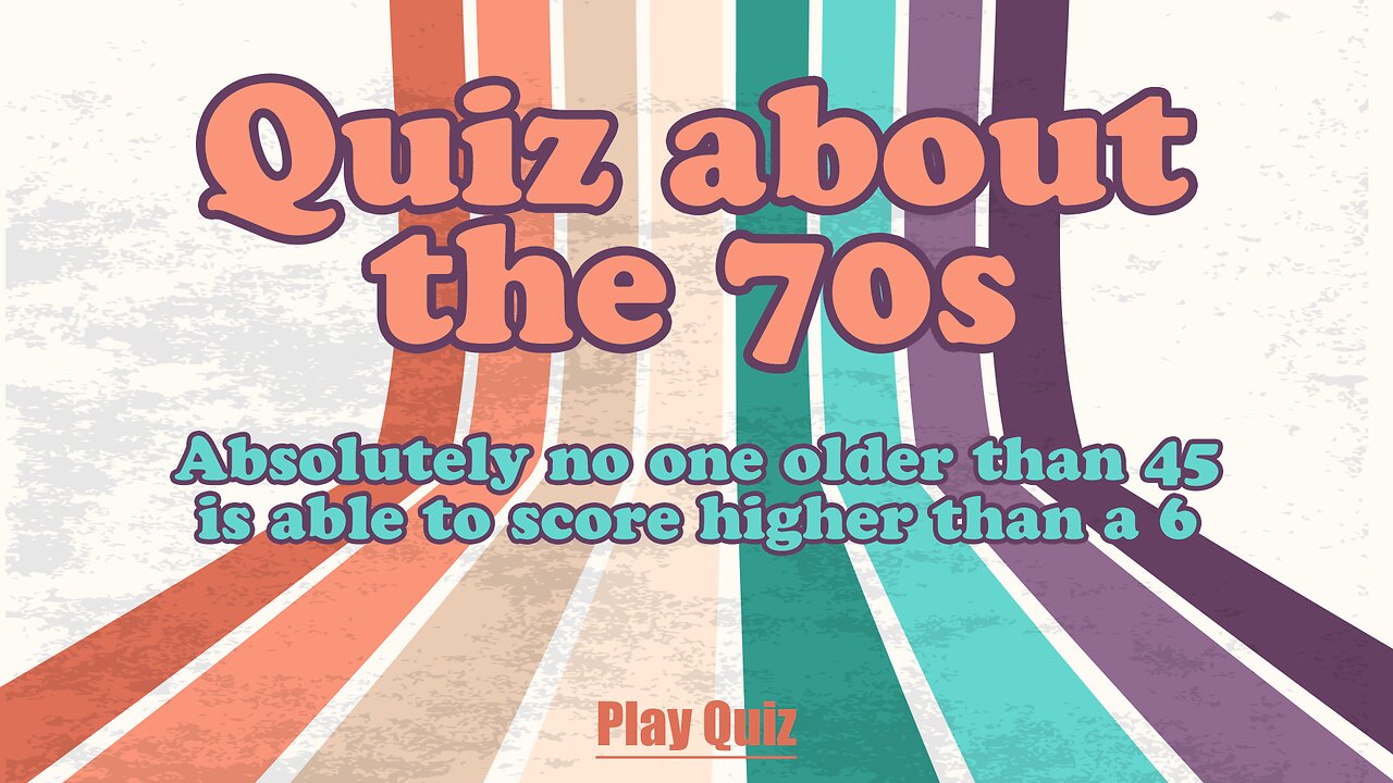 Quiz About The Seventies