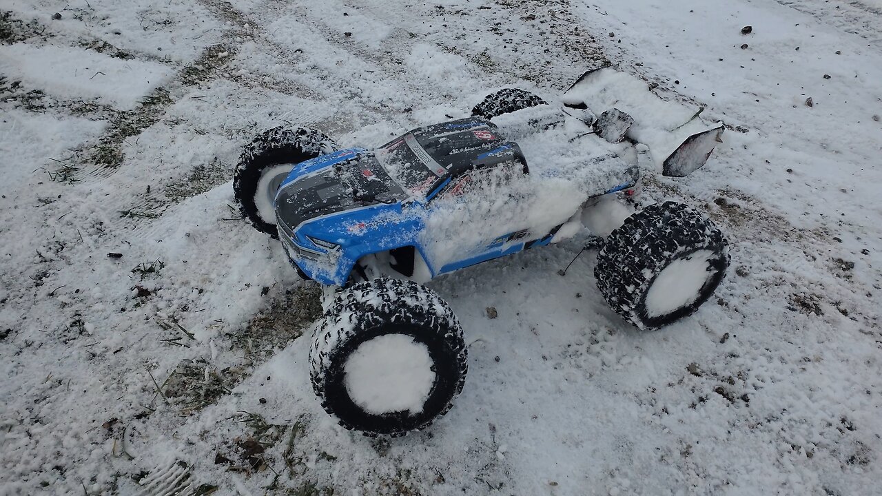 Bashing 60+ MPH RC In the SNOW!