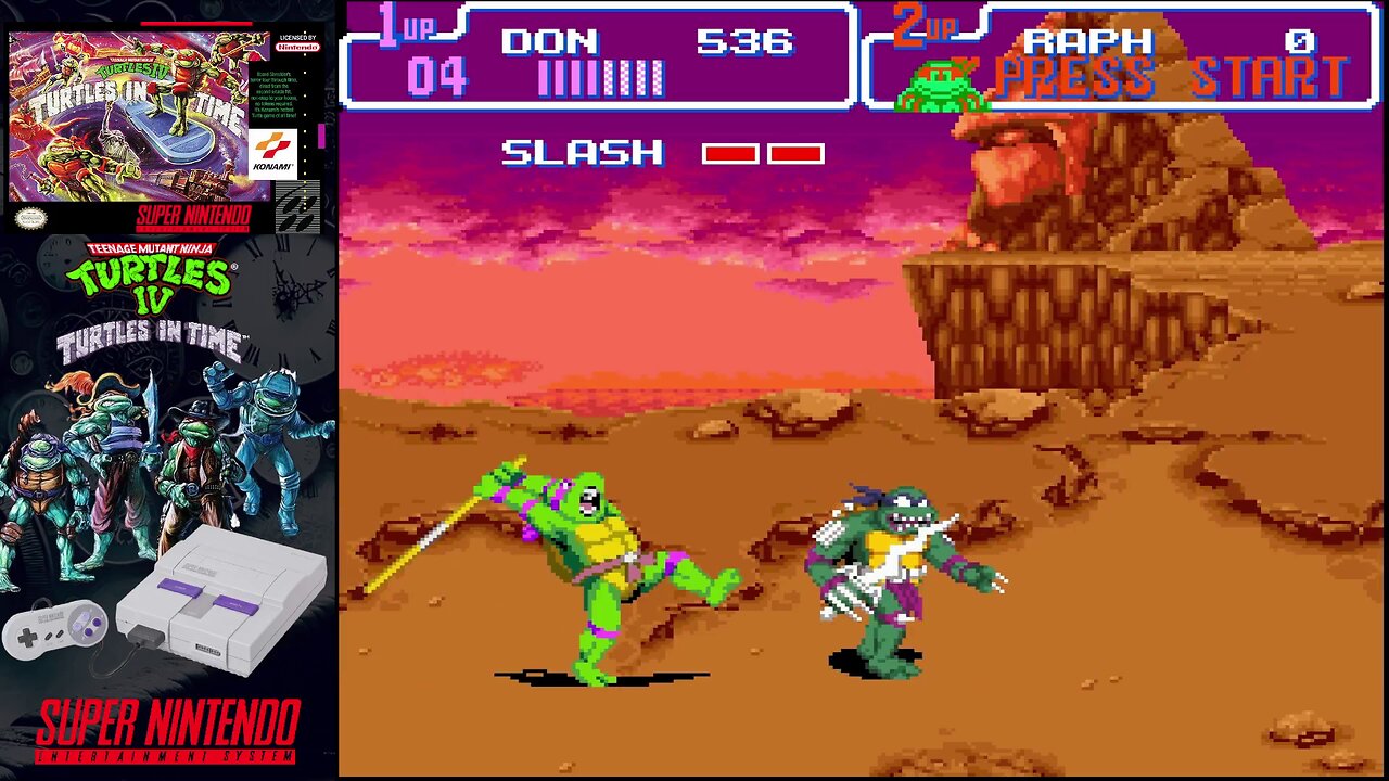TMNT IV (Super Nintendo) - Level 5 boss: Slash