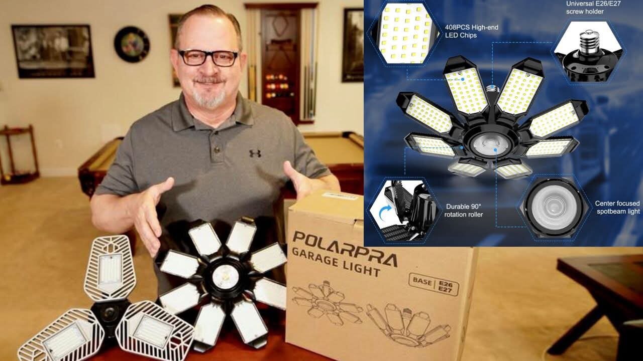 Easiest Way To Light Up Your Garage!!! Prolarpra 25000 Lumens Garage Lights!