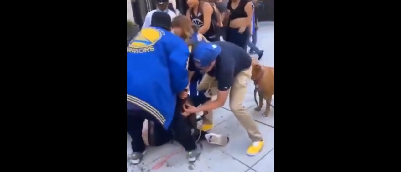 Man Stops Dog Attack with BUTT PLAY