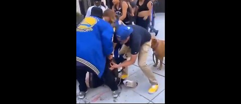 Man Stops Dog Attack with BUTT PLAY