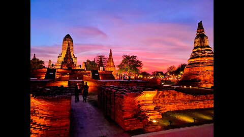 Wat Chaiwatthanaram Nightime -Auytthaya Thailand