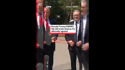 Donald Trump accidentally dropped the US-UK trade deal while announcing it had official been #shorts