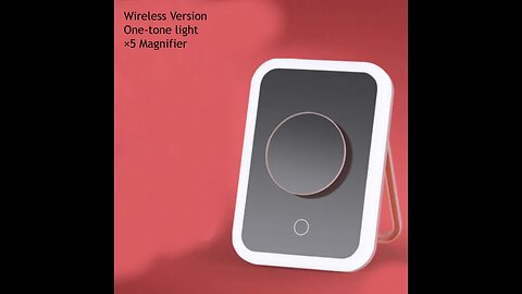 LED Makeup Mirror, with Adjustable Tricolor Lighting, Detachable 5X Magnification Mirror TouchScreen