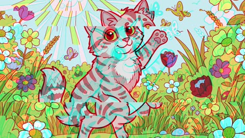 The Happy Adventure Journey of Four Brave Cats Across the Rainbow Bridge.