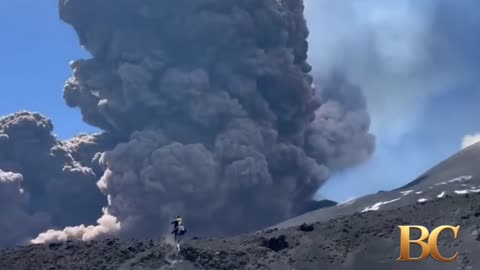 Italy’s Mount Etna volcano erupts with a massive ash cloud and a “lava fountain”