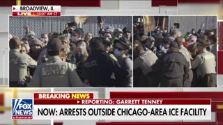 Leftist rioters are being SWIFTLY ARRESTED outside the Chicago-area ICE facility