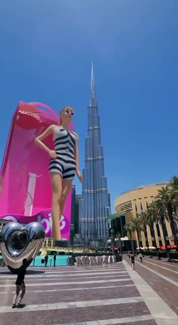Watch this giant 'Barbie' near Burj Khalifa in Dubai