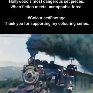 Derailment Hollywood Train Crash Stunt #ColourisedHistory