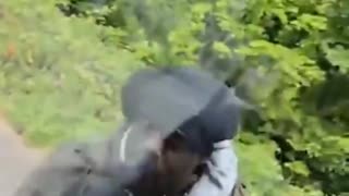 Fake asylum seeker without ticket insults and attacks female bus driver.