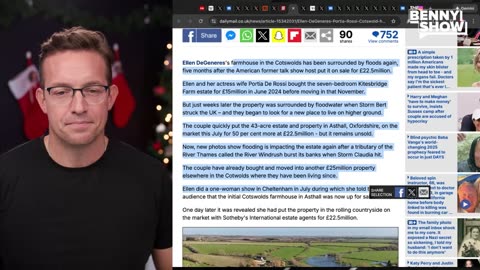 TRUMP CURSE-Ellen’s English Mansion FLOODS Again as She Begs To Return to USA After Fleeing Trump