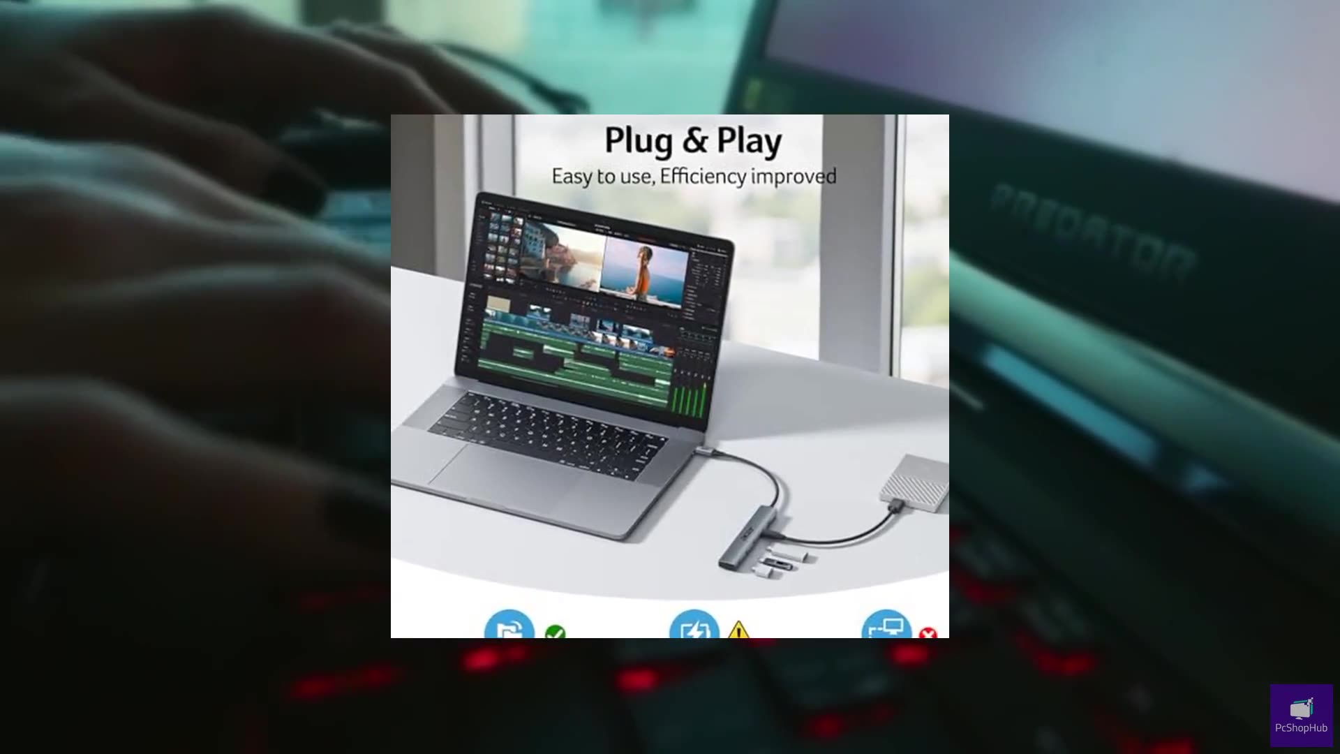 Acer 10 Gbps USB C Hub, USBC Splitter with 4*USB C 3.2 and 100W PD Port, Fast Tr