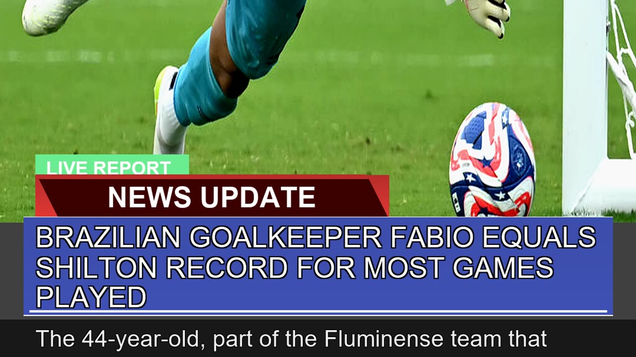 Brazilian Goalkeeper Fabio Equals Shilton Record F