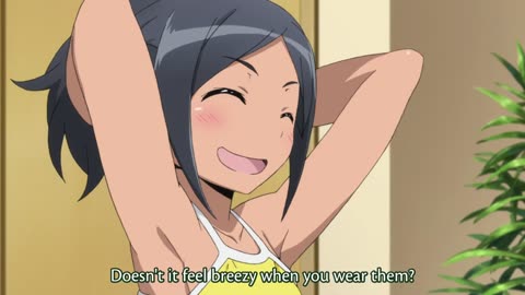 Anime Oreimo-How to flip up a girl's skirt so that her brother can see her panties