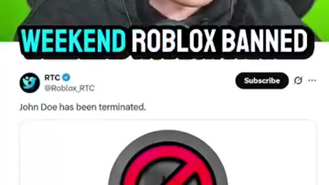 Breaking: roblox banned him