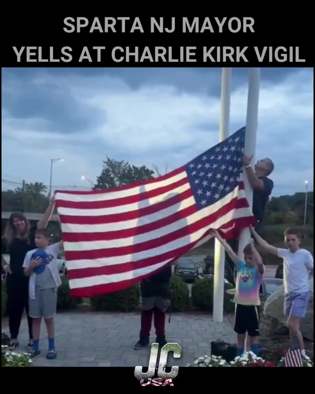 Sparta NJ Mayor Neill Clark reportedly screamed at residents tonight praying for Charlie Kirk