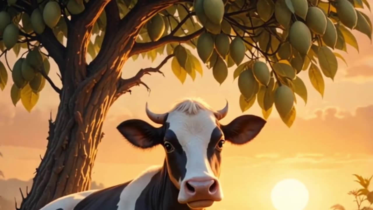 The Cow & Her Calf Save the Mango Farm 🍋 | Moral Story for Kids | Animated English Story