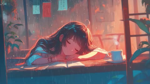 Relaxing sleep music with daily rain sounds