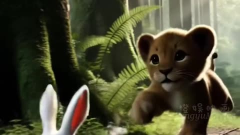 Lion and rabbit love