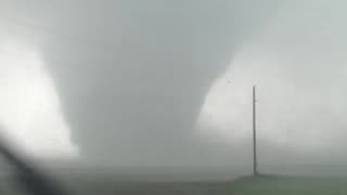 Large tornado NE of Jamestown, ND June 20, 2025