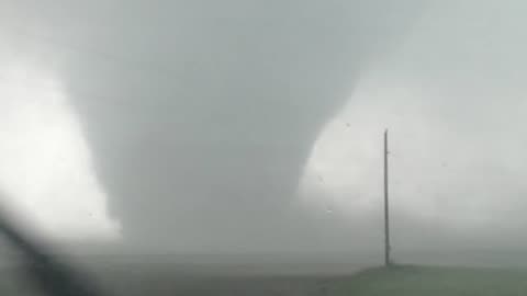 Large tornado NE of Jamestown, ND June 20, 2025