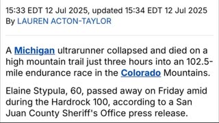 I Got Vaccinated!” - runner collapses and dies three hours into race.