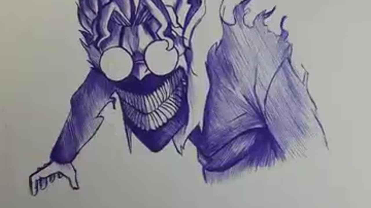 Anime art with pencil ✏️ and glow effect