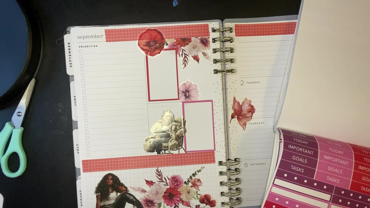 September 1-7 in my dashboard planner