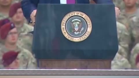 PRESIDENT TRUMP DANCES WITH THE MILITARY
