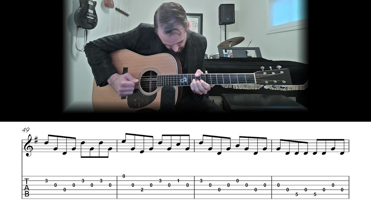 Blowin' in the Wind - Crosspicking Guitar Lesson (Sheet Music + TAB)