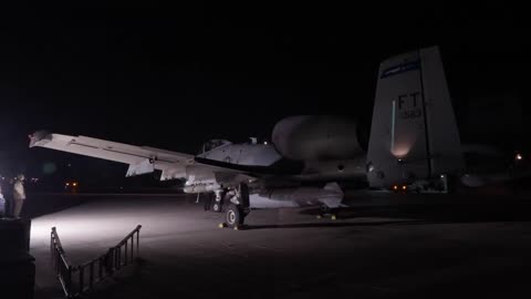 U.S. F-15Es, A-10s, and AH-64 Apache gunship helicopters launch strikes on ISIS