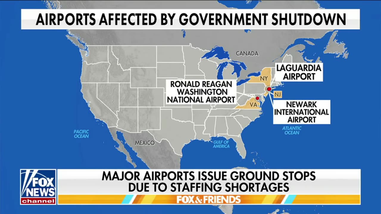 BREAKING: The Democrat shutdown is causing significant disruptions at several airports