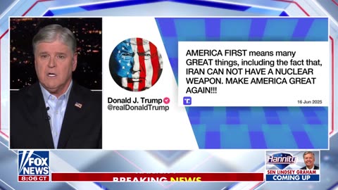 HANNITY MONOLOGUE: 'Iran Cannot Have a Nuclear Weapon. Period. End of Sentence.'