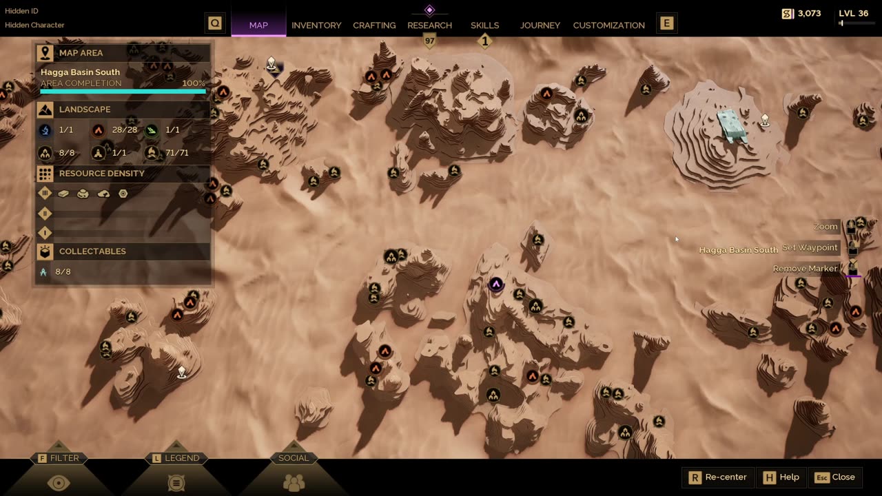 Dune Awakening :) Hagga Basin South collectibles map