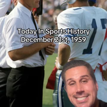 THE HISTORIC SPORTS MOMENT OF DECEMBER 21st, 1959