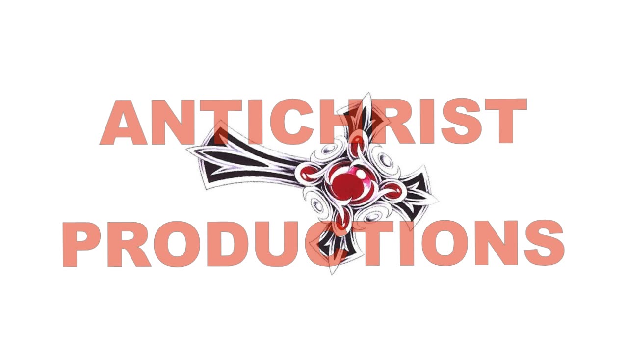 ANTICHRIST PRODUCTIONS - Rotating Ruby Cross (Logo)
