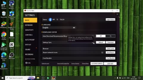 Free fire custom hud PC #
