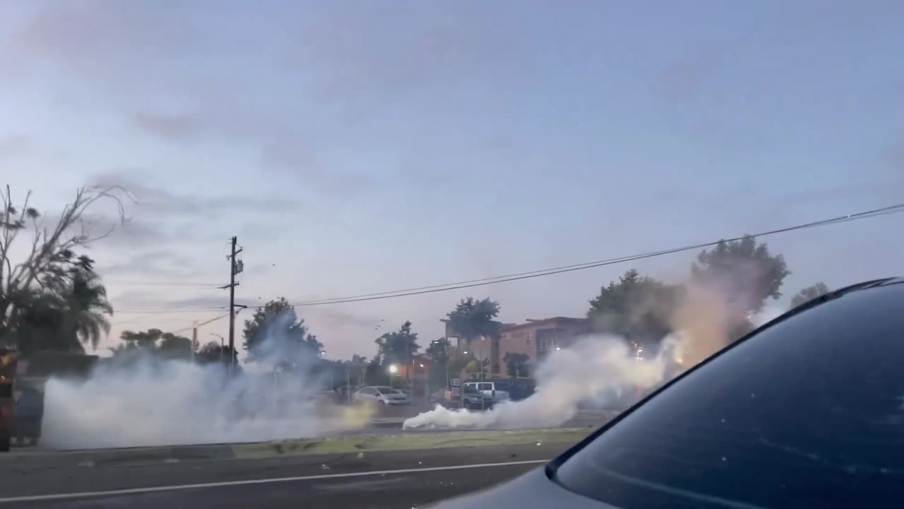 LAPD disperse crowd of left wing domestic terrorists, anti ICE riots