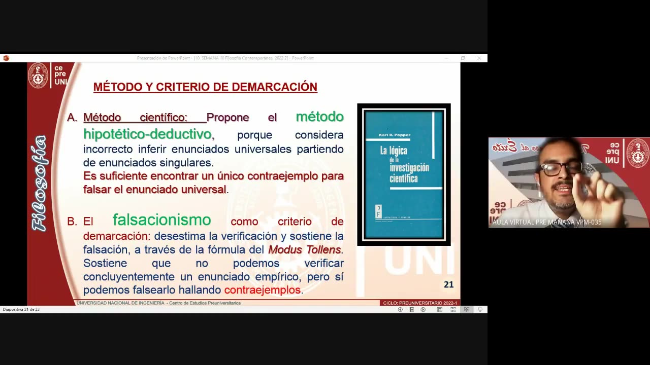 CEPRE UNI 2022 - 1 | Semana 10 | Filosofía