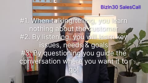 BizIn30 SalesCall Short: Stop Your Verbal Diahrrea When Selling