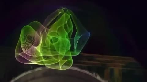 Bubble Cymatics, a living formation, ring light bubbles vibrations