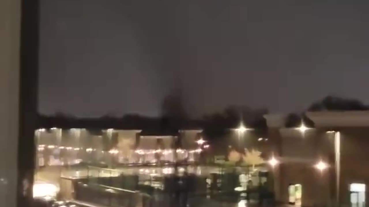 Tornado on the ground in Carmel, Indiana suburb north of Indianapolis.